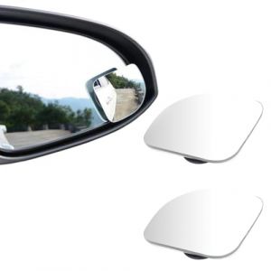 TEOZBLU Rétroviseurs d'Angle Mort, 2 Pcs HD Convex Glass Angle Adjustable pour Rétroviseurs Latéraux, Auto-adhésif Convexe Vue Arrière Voiture Côté Miroir Angle (LIYUNxia, neuf)