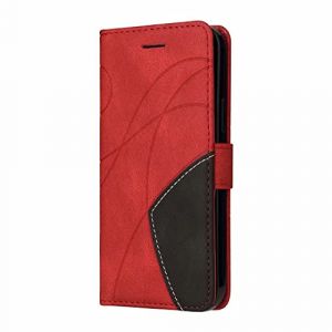 Ucikov Pochette en Cuir pour Téléphone Nokia G60,Coque Antichoc Incassable Rabat Pratique Élégant Bourse Etui Housse Protection avec Béquille et Carte Bleue Fentes,Rouge (Ucikov, neuf)