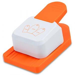 Perforatrice d’étiquettes 3-en-1 (3,8/5,1/6,3 cm) – pour étiquettes cadeaux avec trou, labels, scrapbooking, DIY et loisirs créatifs – perforatrice à papier et à étiquettes (In Style Products, neuf)