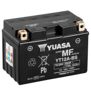 BATTERIA MOTO YUASA YT12A-BS // 12V 10Ah (Masvoltios, neuf)