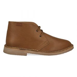 PAYMA - Bottes Safari Desert en Cuir Souple pour Hommes et Femmes. Fabriqué en Espagne. Bottines Chaussure Chukka Sport. Semelle en Caoutchouc. Coleur: Camel Souple, Taille: EU 44 (Calzados Payma, neuf)