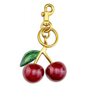 Porte-clés Polyvalent, Charm Cerise, Pendentif Porte-bonheur, Accessoire de Voiture Personnalisé, Accessoire Tendance pour Sac à Main, Cadeau pour Femme, Rouge (Hui-Cheng, neuf)