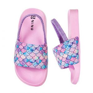 WateLves Claquette Enfant Fille Gar&ccedil;on Chaussons Enfants Tongs Sandales &eacute;t&eacute; Plage Piscine Pantoufles Chaussures de Douche Antid&eacute;Rapantes(&Eacute;caille de poisson rose 30EU) (MingZhaoMaoYi-EU, neuf)