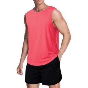 meioro Debardeur Maille Homme S&eacute;chage Rapide Respirant D&eacute;bardeurs Workout Sportif Tank Top Musculation Tee Shirt sans Manches Muscle Maillot de Corps pour Gym Fitness Entra&icirc;nement(Rouge,XL) (Meiproauto, neuf)