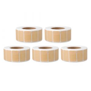 Aramox &Eacute;tiquettes Kraft Marron, 4000 Pi&egrave;ces D'Autocollants Adh&eacute;sifs, &Eacute;tiquettes en Papier Vintage 1,5x2,5 Cm pour Pots Mason, Bouteilles, Rangement, Loisirs Cr&eacute;atifs, 5 Rouleaux (Gouinyou, neuf)