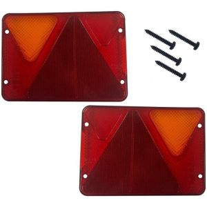 Rebadis - Lot 2 Cabochon feu Gauche et droite, AJBA RL 80, 6 Fonctions, cache de rechange pour feux vitre arri&egrave;res remorque (REBADIS, neuf)