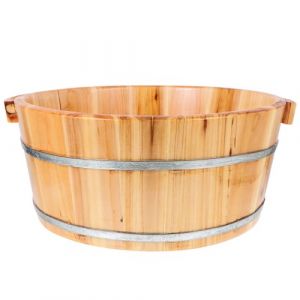 WOFASHPURET Bassine De Trempage En Bois Seau De Lavage Portable Pour Bain à Domicile Ou En Extérieur (Leiyun, neuf)