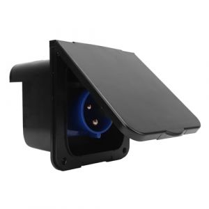 Prise D'entrée de Courant pour Camping-car, 32A, Montage encastré, étanche, Prise de Courant à Quai, Camping-car, Remorque (BLACK) (Kimiss 24k, neuf)