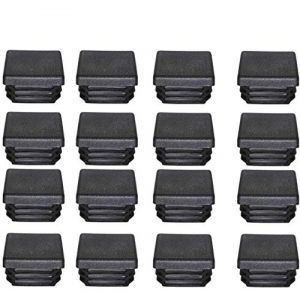 Bouchon Plastique 40x40mm Embout Tube Carre Noir Plastique Embout Bouchons D'obturation pour Pieds de Meuble Trampoline 16PCS (ZHAN Chen, neuf)