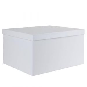KISPATTI Bo&icirc;te de Rangement, Blanc Bo&icirc;tes Rangement avec Couvercle 38 x 28 x 19 cm Grand Bo&icirc;te Rangement avec Ruban Bo&icirc;tes Rangement Carton pour Maison Chambre Salon Bureau &Eacute;cole (GongDianMaoYi, neuf)