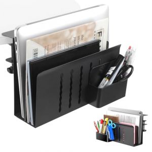 Double Support Vertical Pour Ordinateur Portable, Rangement Bureau, Organiseur De Bureau à Monter Soi-Même, Grande Capacité, Range Document Bureau Avec Rangement Pour Stylos,Pour La Maison,Le Bureau (Nofaner, neuf)