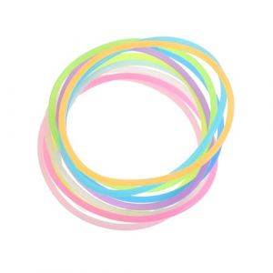 MOBUTOFU 10pièces Bracelets Silicone Lumineux Élastiques à Cheveux Multicolores Pour Fêtes De Noël Bijoux Pour Hommes Et Femmes Bracelets Résistants Et Pratiques Pour Toutes Les (Hoxinin, neuf)