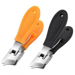 2 Coupe-Ongles Biseaut&eacute;s, Coupe-Ongles Incurv&eacute;s Pour La Maison, Coupe-Ongles R&eacute;sistant Aux &Eacute;claboussures Avec Grande Ouverture, &Eacute;quipement De Traitement Des Ongles, Coupe-Ongles &Eacute;pais (BALOG KITTY LTD, neuf)