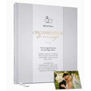 Planificateur de Mariage & Organisateur – Compte à rebours 18 mois, Suivi du budget, Liste d’invités, Moodboards DIY – Cadeau de Fiançailles & Souvenir – Livre Mariage Organisation (Bibi & Beau - EU, neuf)