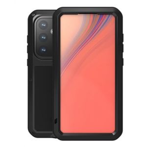 LOVE MEI pour Samsung Galaxy S24 FE Coque, Outdoor Heavy Duty Aluminium M&eacute;tal Coque Antichoc Anti-poussi&egrave;re Bumper &eacute;tui de Protection Complet du Corps avec Verre tremp&eacute; pour Galaxy S24 FE (Noir) (YiMi store, neuf)