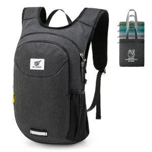 SKYSPER Petit Sac a dos 10L, Sac à dos Pliable de Voyage Ultraléger avec Bandes Réfléchissantes à l'avant et à l'arrière Sac a Dos Rando pour Randonnée Voyage Sport (OUTHIKER Direct, neuf)