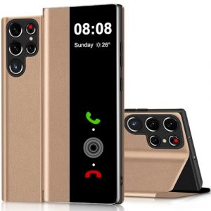 Fciaeytou Coque S22 Ultra Clear View Cover Coque pour Samsung Galaxy S22 Ultra Etui &agrave; Rabat Galaxy S22 Ultra Protection Case Flip Folio Antichoc, Mince, Douce 360 Full Body Antichoc Housse 5G/6.8" (ZhuChuangYouSuJiaoZhiPinYouXianGongSi, neuf)