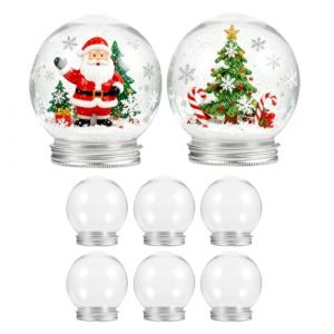 Ciieeo 8 Pi&egrave;ces Boule &Agrave; Eau en Plastique Transparent Bricolage Boule &Agrave; Neige 150 ML Boule &Agrave; Neige Transparente avec Bouchon &Agrave; Vis pour Bricolage Artisanat De No&euml;l Et Personnalisation De (Nelson Xia, neuf)