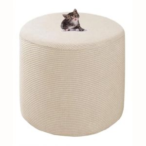 HHONGWYT Housse de Pouf Rond Housse Ottomane 31x38/38x43/40x34/ 45x35/45x45cm Extensible Jacquard Housse Repose Pied Rond Couverture Ottomane Housse de Pouf avec Fond &eacute;lastique,A4,45x35cm(17.7x13.7) (KSXCLKJH, neuf)