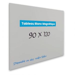 Vivol Tableau blanc Magn&eacute;tique panneau Sans Cadre | Tableau magn&eacute;tique sans &eacute;tag&egrave;re &agrave; crayons | Tableau feutre mural Mur magn&eacute;tique | 8 tailles Magn&eacute;tique effacable (90 x 120, Gris) (VIVOL, neuf)