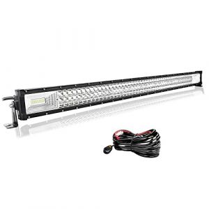 Willpower Barre LED 107cm 42'' 540W con Câblage Rampe LED Spot et Flood Bar a LED 12V 24V Étanche Projecteur LED Longue Portée Feux Phare de Travail LED pour 4x4 Voiture Camion Tracteur Quad Bateau (YZ-EU, neuf)