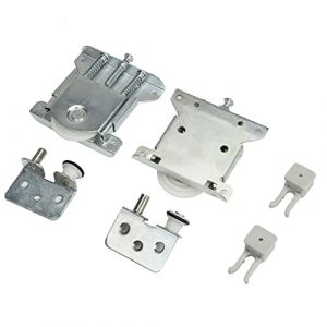 2 Pi&egrave;ces Roulette Porte Coulissante Placard,Roulette Coulissant Armoire,Kit Coulissante pour Porte de Garde-robe Roues Vitrines,Remplacement Porte Rouleau,Charge 30kg (Before Long, neuf)