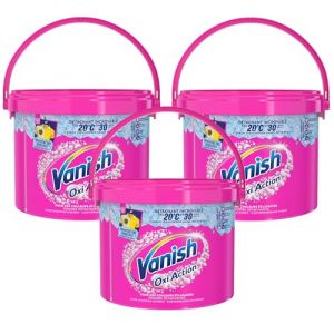 Vanish Détachant Oxi Action Poudre efficace dès 20° - Lot de 3 Pots de 2,7kg (Stock Bureau Maison Bien-être, neuf)