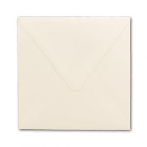 Lot de 2 enveloppes carrées couleur crème 150 x 150 mm 150 x 150 cm 120 g/m² - pour évènements spéciaux - Collage humide - Marque de qualité : Gustav Neuser 100 Stück ivoire (GUSTAV NEUSER GmbH, neuf)