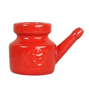 arlote 350Ml C&eacute;Ramique Neti Pot Pot de Nettoyage de Nez Pot de Bec &Eacute;Tanche pour Rin&ccedil;Age Nasal Nez Lavage Femmes,Rouge (paoendianzi, neuf)