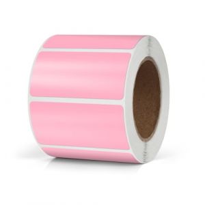 Meitaat Lot de 500 autocollants rectangulaires roses - 50 x 25 mm - Code couleur - Étiquettes de déménagement autocollantes - Amovibles (Meida Sign, neuf)