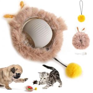 Balle de Jouet Interactif pour Chat,Balle interactive pour chat,balle interactive intelligente,Jouet Intelligent pour Chat,Electric Cat Toy Ball,Jouet pour Chat,Balle Roulante Automatique pour Chats (ZonQ, neuf)