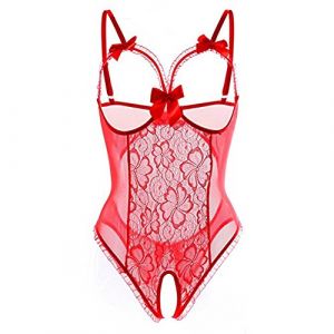 Lingerie Femme Sexy Erotique Tenu Sexy Coquin Femme Perspective En Dentelle Costume Guerriere Lingerie Erothique Sexy Perspective De Dentelle Sexy De Femmes Avec Des Culottes De Lingerie ArgentéEs (QINGXIA_ZI Le délai de livraison est de 10 à 20 jo, neuf)