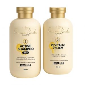 Premium Keratin Caviar Kit de lissage br&eacute;silien (Activ Shampoo et Revitaliz System) - 500ml (Lumibeauty, neuf)