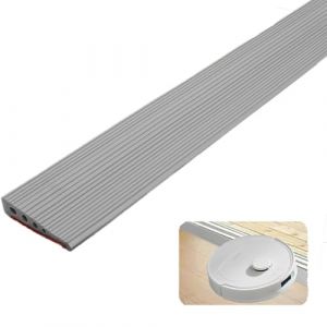 Rampe de seuil de porte en caoutchouc, 8 x 2 x 90 cm, pour robot aspirateur, rampe de seuil de porte, rail de transition, autocollant, pour fauteuil roulant, poussette, d&eacute;ambulateur et scooter - Gris (BRIMOREA, neuf)