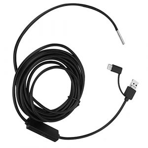Endoscope &Eacute;tanche Industriel Portable Unique 3 en 1 pour Android TypeC T&eacute;l&eacute;phone Mobile Objectif 3,9 Mm Haute D&eacute;finition &Eacute;tanche Endoscope Serpent Cam&eacute;ra Endoscope Num&eacute;rique (1 m&egrave;tre de Fil Souple) (Moonyeu, neuf)
