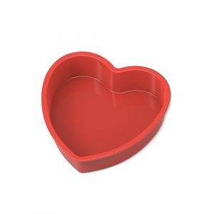 SILIVO Moule Gateau Coeur Silicone, Moule en Silicone Coeur Saint Valentin, Antiadh&eacute;sif Moule a Gateau Patisserie Pour G&acirc;teau F&ecirc;te Des M&egrave;res, G&acirc;teau au Fromage -21 cm x 18.5 cm (ICare-FR, neuf)