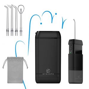 Hydropulseur Jet Dentaire Électrique Mini Portable Professionnel,Réservoir d'eau rétractable/IPX7 Étanche/3 Puissances Réglables,pour Voyage et Maison Soins Hygiène de Dents (EUCHENHAO, neuf)