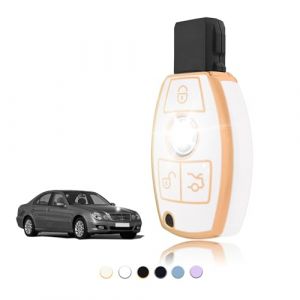 TOOMUME Coque Clé TPU, Etui Clé Étui Clé Adapté pour Mercedes Benz A/B/C/E/G/R/S Classe GLA GLC GLE GLK SLK CLA CLK CLS AMG W203 W204 W211 W212, Couvre Clef Cache Cle Voiture Telécommande - Smart Key (TOOMUME, neuf)