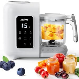 KOSTTE Robot Cuiseur Mixeur pour Bébés 6-en-1, Cuiseur Mixeur Multifonctions, Blender bebe, Réchauffe, Décongèle, Fonction autonettoyante, Cuisson Vapeur, Diversification alimentaire (KOSTTE, neuf)