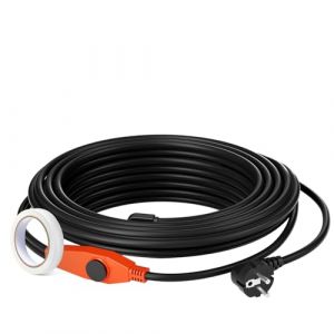 VEVOR C&acirc;ble Chauffant Tuyaux Antigel 9 m 23 W/m avec Thermostat Int&eacute;gr&eacute;, Installation Pratique pour Conqu&eacute;rir l'Hiver du Gel, Protection Conduites d'Eau Maison, Tuyaux en PVC, en M&eacute;tal, en Plastique (VEVOR Direct Store FR, neuf)