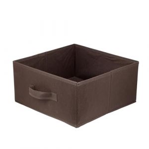 lavita Boîte de rangement en tissu | Boîtes de rangement pliantes 31 x 31 x 15 cm | Tiroir Boîte de rangement Tiroir | Systèmes de rangement pour les vêtements | 1 pièce (brun foncé) (DOMINO-TRADE, neuf)