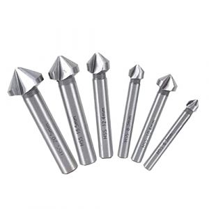 6 Pi&egrave;ces Foret &agrave; Fraiser, Fraise &agrave; Chanfreiner HSS Foret Conique 90&deg; Fraise &agrave; Noyer Forets Fraise &agrave; &Eacute;bavurer Cylindrique, Outil de Vis pour DIY Bois M&eacute;tal PVC, 6.3/8.3/10.4/12.4/16.5/20.5mm (Yoaeyok, neuf)