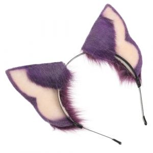 Healifty Bandeau Oreilles D&rsquo;animal Violet pour Femmes, Serrage-t&ecirc;te Cosplay Souple et L&eacute;ger, Accessoire Cheveux F&ecirc;te et D&eacute;guisement, Bandeau Animaux pour Filles, Bandeaux de F&ecirc;te (Madonna Tied, neuf)