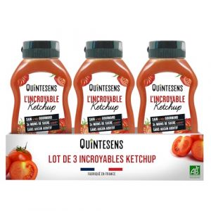 Lot de 3 Incroyables Ketchups - QUINTESENS - Saveur Gourmande & Saine - Production Française & Biologique (Quintesens, neuf)
