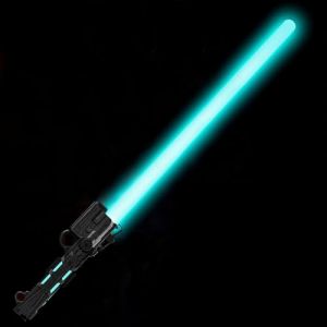 AYESY 7 Couleurs Sabre Laser, 2 en 1 Sabre Lumineux Ep&eacute;es Laser &agrave; LED avec Son Jouet de Sabres Lumineux R&eacute;tractable Rechargeable USB pour Cadeaux Cosplay Jeu de r&ocirc;le Guerrier Galactique, Noir 44-74cm (FairySpring, neuf)