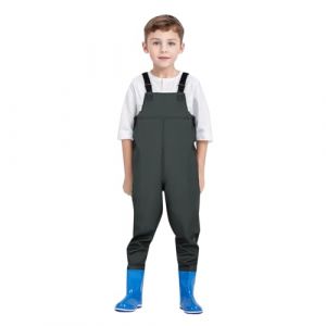 Generisch Cuissarde pour enfant, cuissarde de p&ecirc;che, pour les tout-petits, cuissarde &eacute;tanche pour la chasse avec bottes V&ecirc;tement enfant gar&ccedil;on 86, Vert arm&eacute;e., 3-4 ans (⭐⭐⭐⭐⭐Five star⭐⭐⭐⭐⭐, neuf)