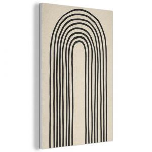 MuchoWow© Panneau Mural 60x90 cm decoratif Acoustique Wall Panel Feutre Plaque Tableau Panneaux Acoustiques Muraux Interieur Formes d'arcades - Noir - Élégant (MuchoWow GmbH, neuf)