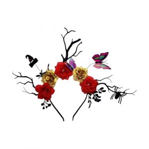 Cenifin Coiffe contemporaine en forme de bois de cerf - Pour les f&ecirc;tes d'Halloween - En plastique l&eacute;ger - D&eacute;coration de costume - Bandeau de f&ecirc;te - R&eacute;sine plastique - Cheveux d'Halloween (dgyzs, neuf)