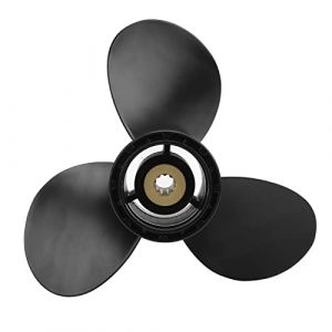 KIMISS H&eacute;lice, 3 Pales Bateau Moteur H&eacute;lice 10 Cannelures Dents Rotation Droite Pas 10 Pouces H&eacute;lice pour Moteurs Hors-Bord Suzuki 8‑20HP (Kimiss 24k, neuf)