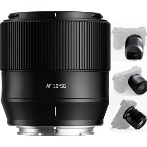 TTArtisan AF 56mm F1.8 Objectif pour appareils Photo &agrave; Monture E &agrave; Mise au Point Automatique APS-C A5000 A6500 A6600 NEX-3 NEX-3N NEX-7 NEX5 CA7 A7I A7R A7S A7SI A7SII A9 et Plus. (Noir) (Lookingsky, neuf)